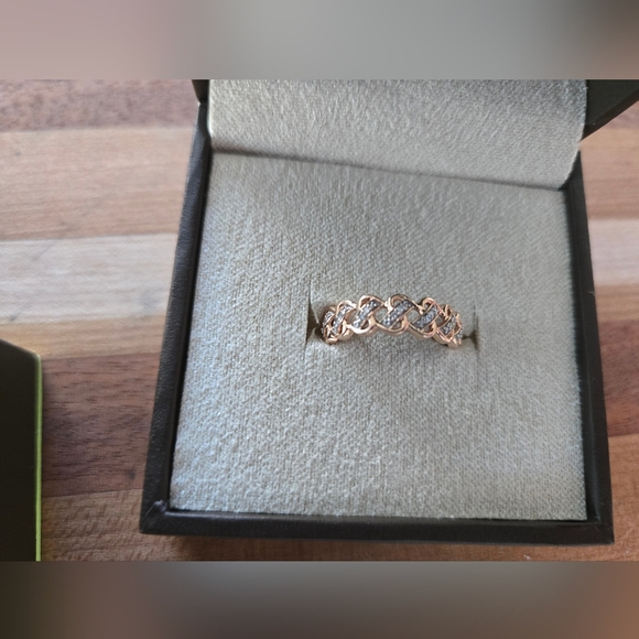14kt Rose Gold Woven-Look Ring with Diamond Accents from Ross-Simons size 5 - Picture 4 of 9